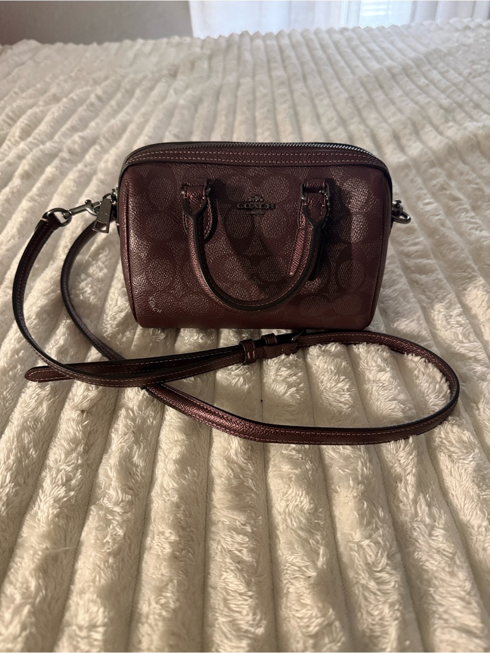 Coach Signature Canvas Mini Rowan Crossbody Bag
